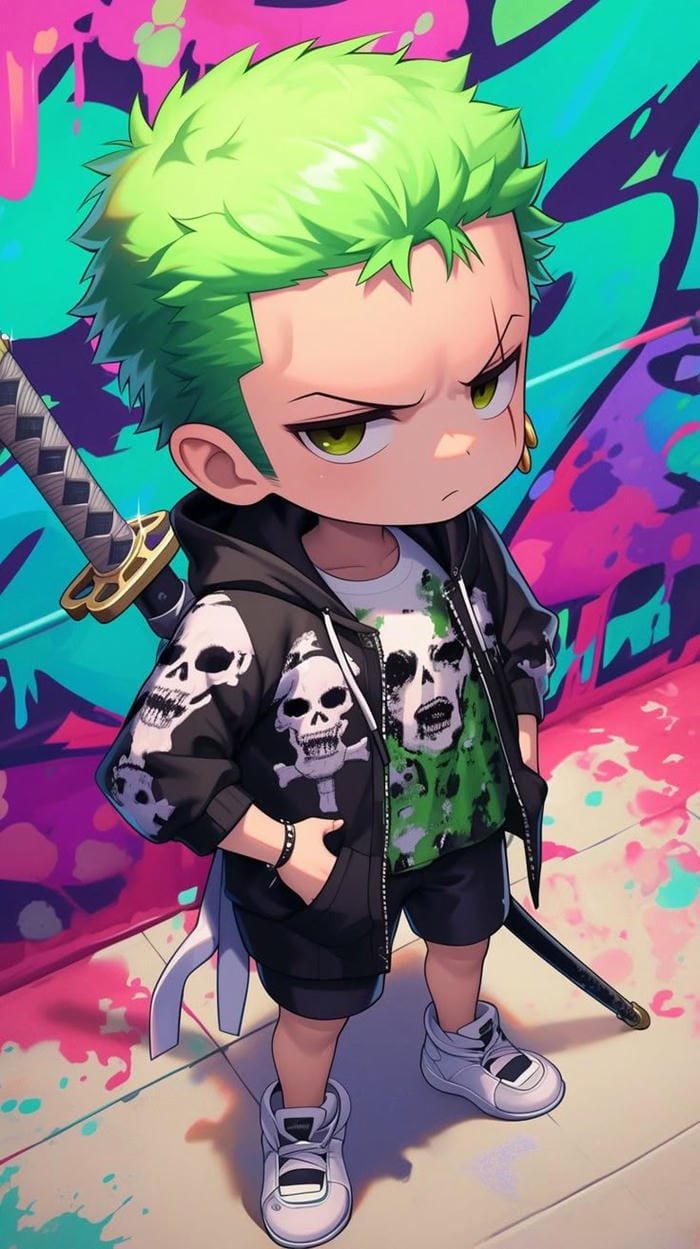 zoro chibi nhiều màu